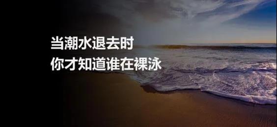但正如巴菲特所说的，当潮水退去的时候，你才知道谁在裸泳。